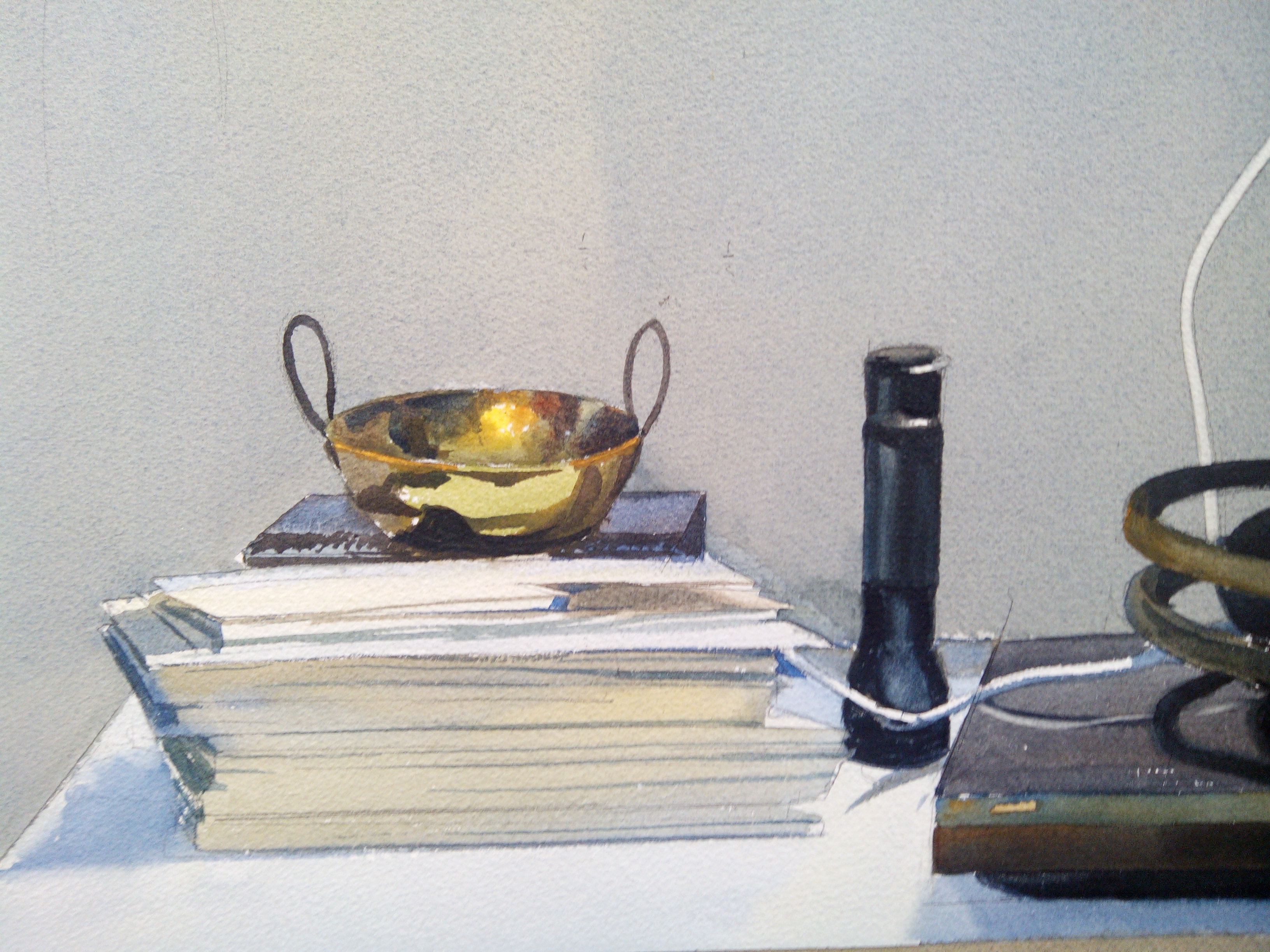 Detalle dentro de las grandes acuarelas de Papeles