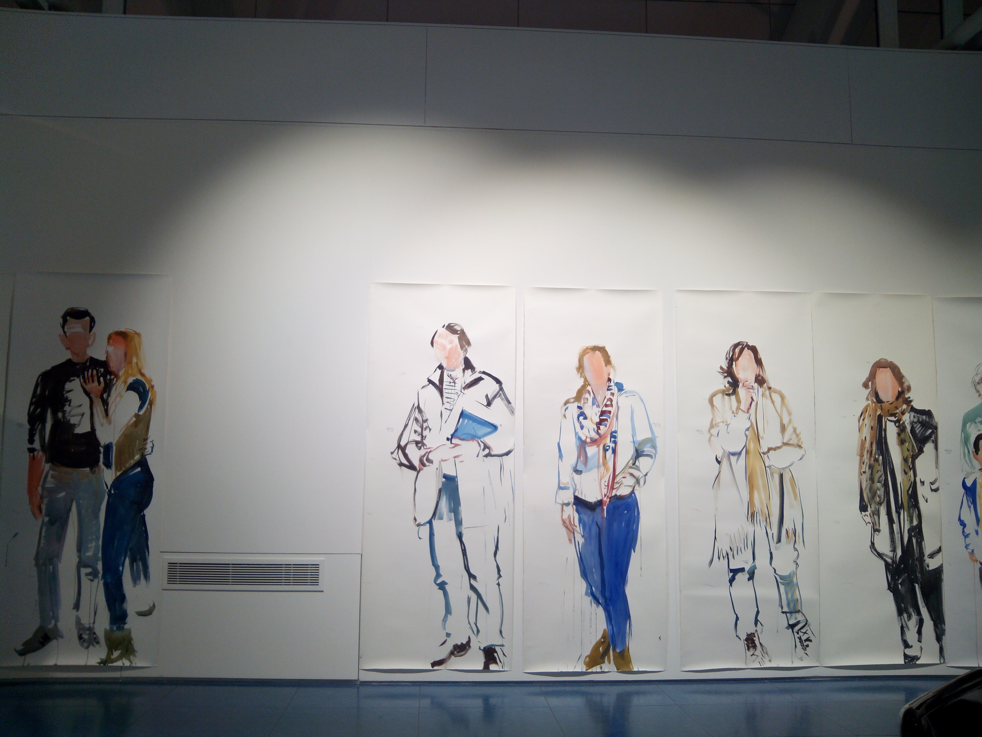 Esbozos realizados por el artista en vivo