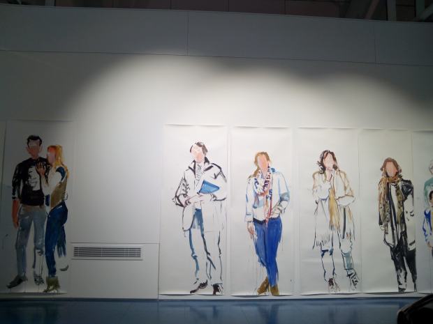 Esbozos realizados por el artista en vivo