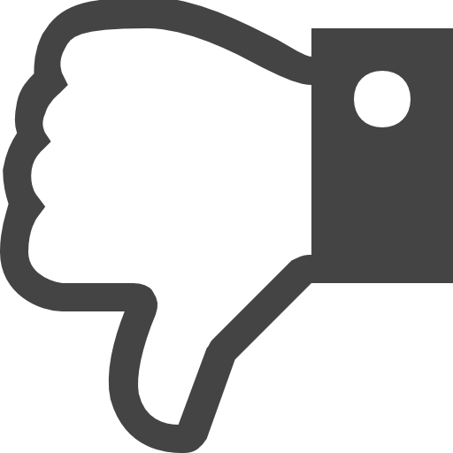 Imagen del icono de "Me gusta" hacia abajo.